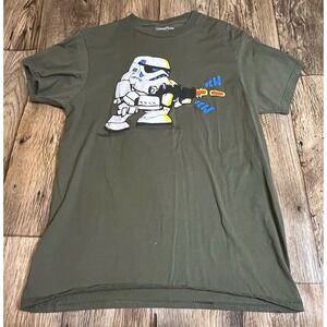 Disney Parks Star Wars T Shirt Mens Large Stormtrooper Cartoon Graphic